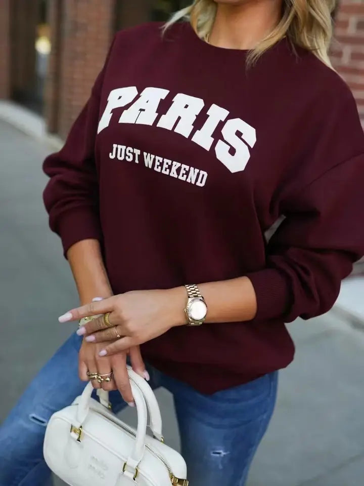 Sweat shirt Paris molletonnée