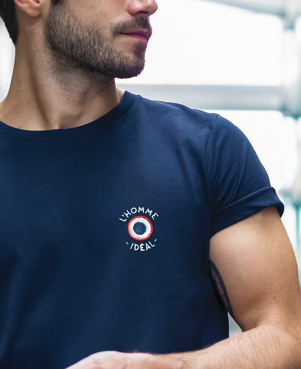 TSHIRT l'homme idéal cocarde (brodé)